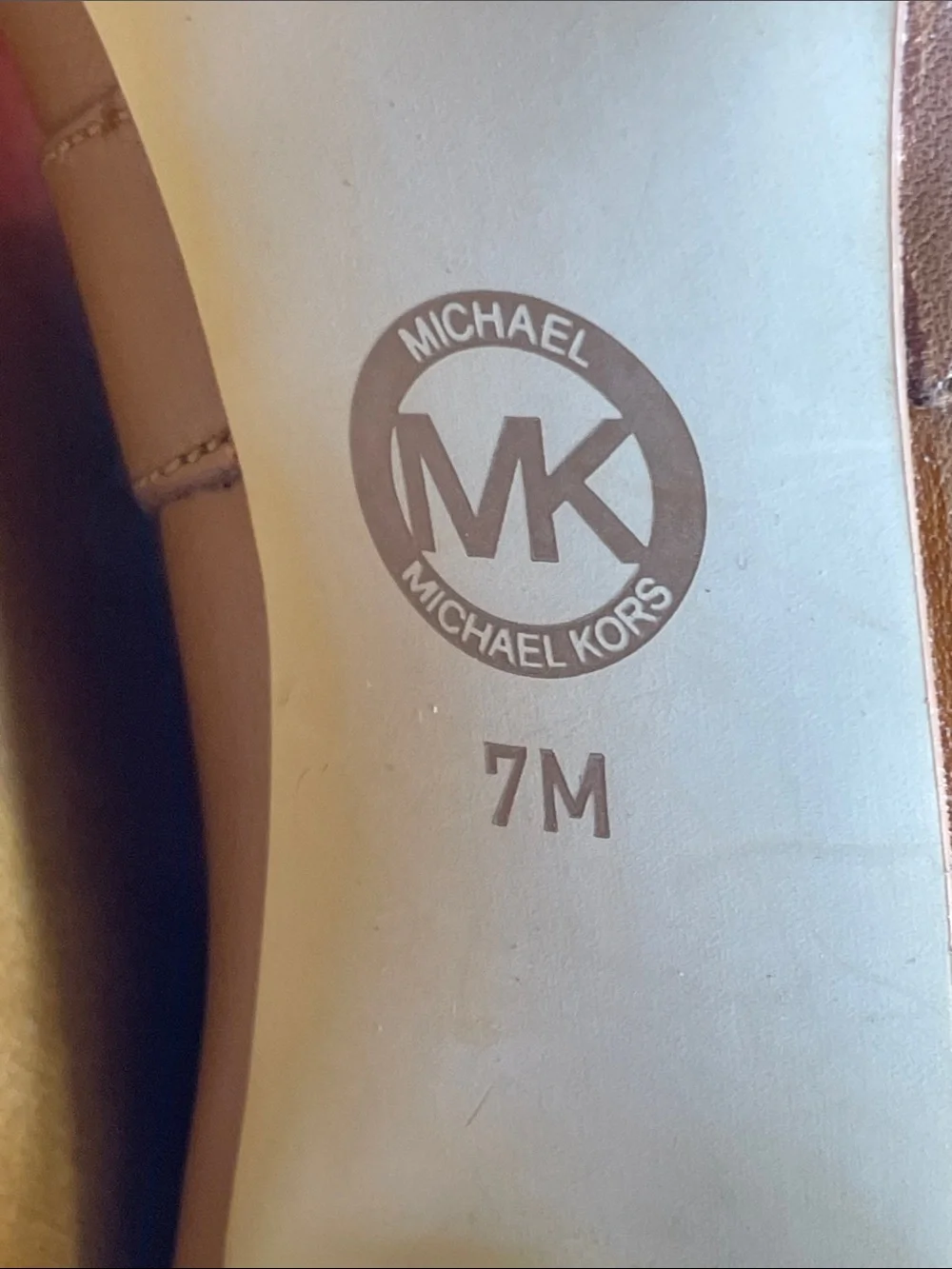 MICHAEL Michael Kors Tan Pointed-Toe Double Buckle Strap Heels. Size 7